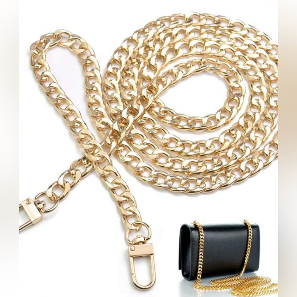 Chain Strap suitable for Wallet-on-Chain/Crossbody bag in light gold 47”